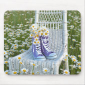Daisy Bouquet in Lila Sneakers Mousepad (Vorne)