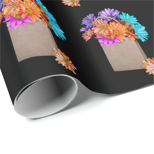 Daisy Bouquet in Papiertüte Geschenkpapier (Rolleneckpunkt)