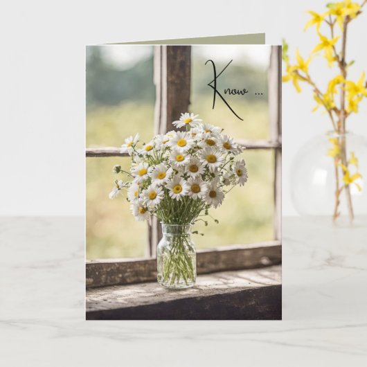 Daisy Bouquet in Window Karte (Gelbe Blume)