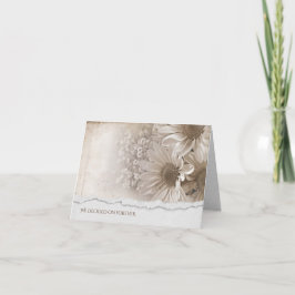 Daisy Bouquet mit Torte Vow Renewal Zeremonie Einladung