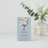 Daisy Bouquet Niedlich Clearing Service QR Code Visitenkarte (Stehend Vorderseite)