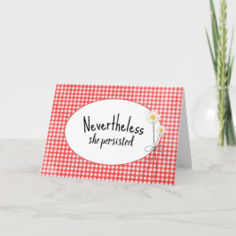 Daisy Bouquet on Gingham Karte