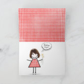 Daisy Bouquet on Gingham Karte (Innenseite)