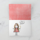 Daisy Bouquet on Gingham Karte (Innenseite)