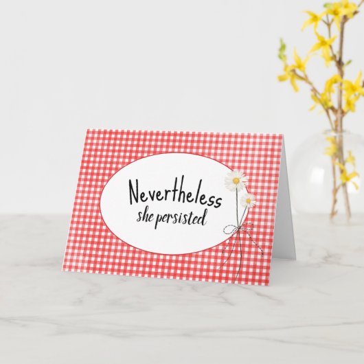 Daisy Bouquet on Gingham Karte (Gelbe Blume)