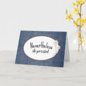 Daisy Bouquet über Denim Karte (Gelbe Blume)