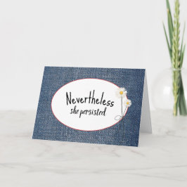 Daisy Bouquet über Denim Karte