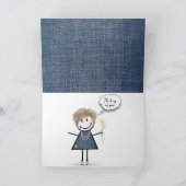 Daisy Bouquet über Denim Karte (Innenseite)