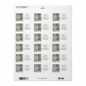 Daisy Bouquet von Blume in Aquarelladresse Adressaufkleber (Vorne)