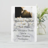 DAISY BOUQUET ZOLLBREITE EINLADUNG (Stehend Vorderseite)