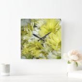 Daisy Bouquets Wall Clock Quadratische Wanduhr (Zuhause)
