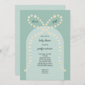 Daisy Bow Baby Shower Invitation Einladung (Vorne/Hinten)