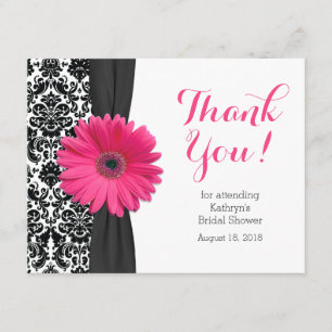 Daisy Brautparty Danke-Card Damask Gerber Dankeskarte