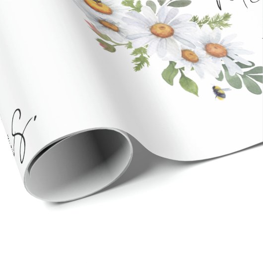 Daisy Brautparty Miss zu Mrs. Geschenkpapier (Rolleneckpunkt)