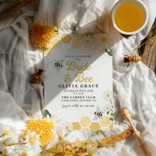 Daisy Bride to Bee Bridal Dusche Einladung