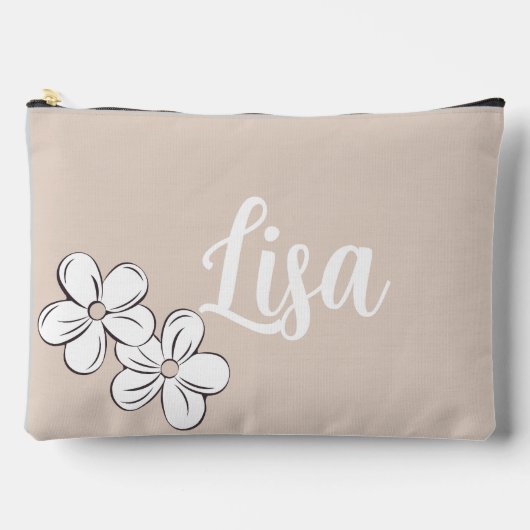 Daisy Bridesmaid Makeup Bag Zubehörtasche (Vorderseite)