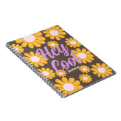 Daisy Brown Orange Boho Notizblock (Rechte Seite)