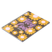 Daisy Brown Orange Boho Notizblock (Linke Seite)