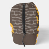 Daisy Brown Orange Boho Waschbeutel (Rechts)