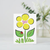 Daisy Bug Postkarte (Stehend Vorderseite)