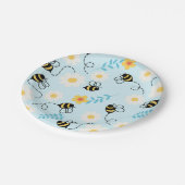 Daisy Bumble Bee Tellers Pappteller (Schrägansicht)