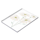 Daisy Bunch Delicate Daisy Dance - White Floral Notizblock (Linke Seite)