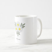 Daisy Bundle benutzerdefinierte Text-Tasse Kaffeetasse (VorderseiteRechts)
