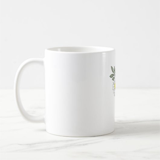 Daisy Bundle benutzerdefinierte Text-Tasse Kaffeetasse (Links)