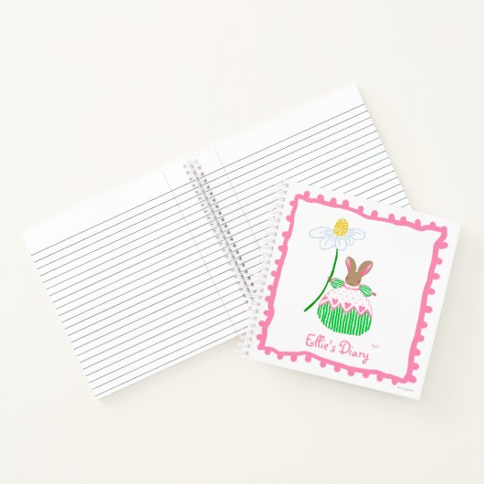 Daisy Bunny Diary 8.5" x 8.5" SpiralNotebook Notizblock (Innenseite)