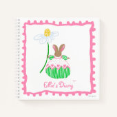 Daisy Bunny Diary 8.5" x 8.5" SpiralNotebook Notizblock (Vorderseite)
