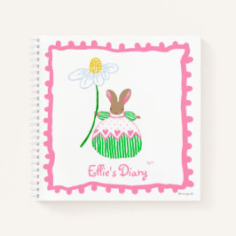Daisy Bunny Diary 8.5" x 8.5" SpiralNotebook Notizblock