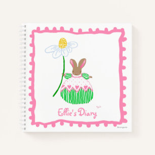 Daisy Bunny Diary 8.5" x 8.5" SpiralNotebook Notizblock