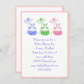 Daisy Bunny Einladung (Vorne/Hinten)