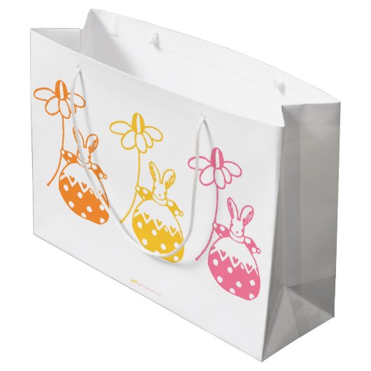 Daisy Bunny Große Geschenktüte (Rückseite Schrägansicht)