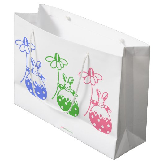 Daisy Bunny Große Geschenktüte (Vorderseite Schrägansicht)