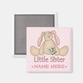 Daisy Bunny Little Sister Magnet (Vorderseite/Rückseite)