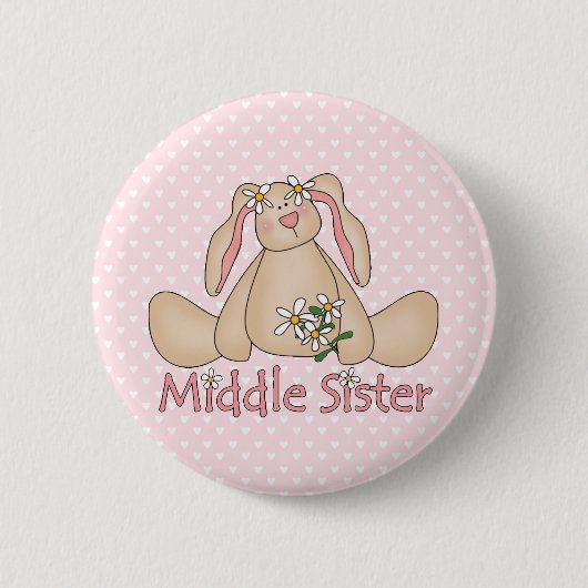 Daisy Bunny Middle Sister Button (Vorderseite)