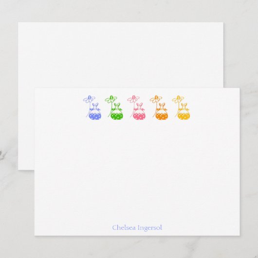 Daisy Bunny Mitteilungskarten (Vorne/Hinten)