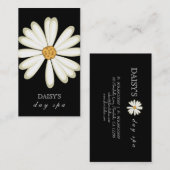 Daisy Business Card Schwarz-weiß Visitenkarte (Vorne/Hinten)