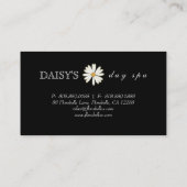 Daisy Business Card Schwarz-weiß Visitenkarte (Rückseite)
