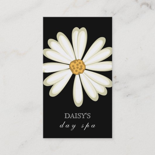 Daisy Business Card Schwarz-weiß Visitenkarte (Vorderseite)