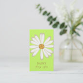 Daisy Business Card Soft Green Visitenkarte (Stehend Vorderseite)