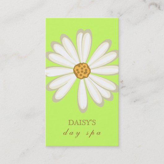Daisy Business Card Soft Green Visitenkarte (Vorderseite)