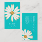 Daisy Business Card Türkis Blue Visitenkarte (Vorne/Hinten)