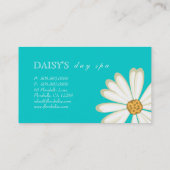 Daisy Business Card Türkis Blue Visitenkarte (Rückseite)