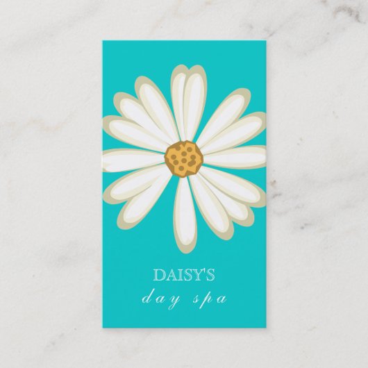 Daisy Business Card Türkis Blue Visitenkarte (Vorderseite)