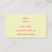 Daisy Business Card Visitenkarte (Rückseite)