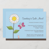 Daisy & Butterfly Girls Geburtstagsparty Einladung (Vorne/Hinten)