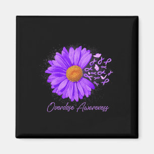 Daisy Butterfly Lila Ribbon Überdosierung Bewussts Magnet