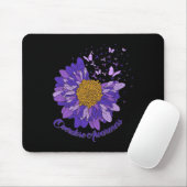 Daisy Butterfly Lila Ribbon Überdosierung Bewussts Mousepad (Mit Mouse)